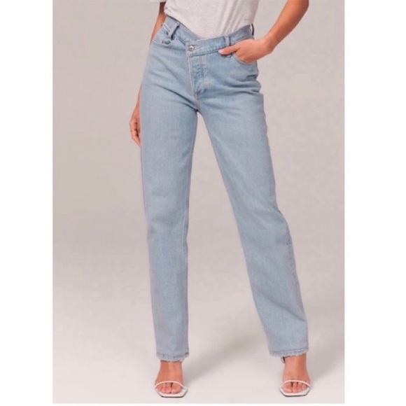 Abercrombie and fitch the dad high rise relaxed fit size 27/4S curve love - Picture 2 of 12